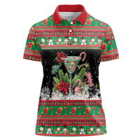 Sip Sparkle Sleigh Christmas Margarita Women Polo Shirt Funny Christmas Spirit - Wonder Print Shop