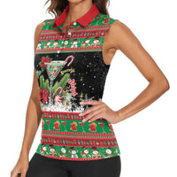 Sip Sparkle Sleigh Christmas Margarita Women Sleeveless Polo Shirt Funny Christmas Spirit - Wonder Print Shop