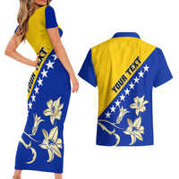 Bosnia and Herzegovina Independence Day Couples Matching Short Sleeve Bodycon Dress and Hawaiian Shirt Bosna i Hercegovina Lily - Wonder Print Shop