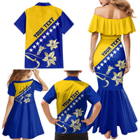Bosnia and Herzegovina Independence Day Family Matching Mermaid Dress and Hawaiian Shirt Bosna i Hercegovina Lily - Wonder Print Shop