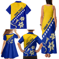 Bosnia and Herzegovina Independence Day Family Matching Tank Maxi Dress and Hawaiian Shirt Bosna i Hercegovina Lily - Wonder Print Shop