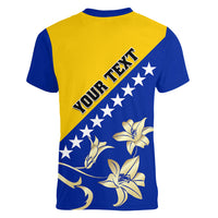 Bosnia and Herzegovina Independence Day Women V Neck T Shirt Bosna i Hercegovina Lily - Wonder Print Shop