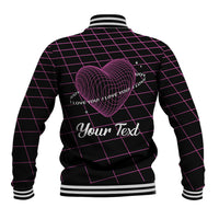 All You Need is Love Valentine Day Baseball Jacket Geometry Wireframe Style - Wonder Print Shop