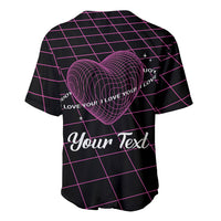 All You Need is Love Valentine Day Baseball Jersey Geometry Wireframe Style - Wonder Print Shop