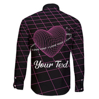 All You Need is Love Valentine Day Family Matching Short Sleeve Bodycon Dress and Hawaiian Shirt Geometry Wireframe Style - Wonder Print Shop