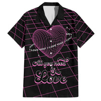 All You Need is Love Valentine Day Hawaiian Shirt Geometry Wireframe Style - Wonder Print Shop