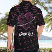 All You Need is Love Valentine Day Hawaiian Shirt Geometry Wireframe Style - Wonder Print Shop
