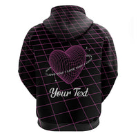 All You Need is Love Valentine Day Hoodie Geometry Wireframe Style - Wonder Print Shop