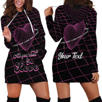 All You Need is Love Valentine Day Hoodie Dress Geometry Wireframe Style - Wonder Print Shop