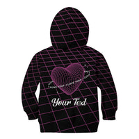 All You Need is Love Valentine Day Kid Hoodie Geometry Wireframe Style - Wonder Print Shop