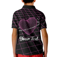 All You Need is Love Valentine Day Kid Polo Shirt Geometry Wireframe Style - Wonder Print Shop