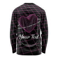 All You Need is Love Valentine Day Long Sleeve Shirt Geometry Wireframe Style - Wonder Print Shop