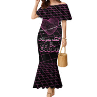 All You Need is Love Valentine Day Mermaid Dress Geometry Wireframe Style - Wonder Print Shop
