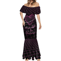 All You Need is Love Valentine Day Mermaid Dress Geometry Wireframe Style - Wonder Print Shop