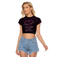 All You Need is Love Valentine Day Raglan Cropped T Shirt Geometry Wireframe Style - Wonder Print Shop