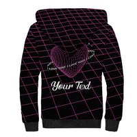 All You Need is Love Valentine Day Sherpa Hoodie Geometry Wireframe Style - Wonder Print Shop