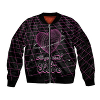 All You Need is Love Valentine Day Sleeve Zip Bomber Jacket Geometry Wireframe Style - Wonder Print Shop