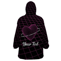 All You Need is Love Valentine Day Wearable Blanket Hoodie Geometry Wireframe Style - Wonder Print Shop