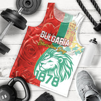 Bulgaria Liberation Day Men Tank Top Lion With Rose Flag Style - Wonder Print Shop