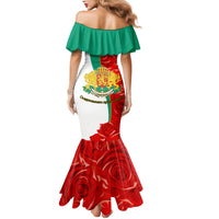 Bulgaria Liberation Day Mermaid Dress Lion With Rose Flag Style - Wonder Print Shop