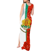 Bulgaria Liberation Day Tank Maxi Dress Lion With Rose Flag Style - Wonder Print Shop