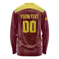 Custom Cricket 2026 West Indies Long Sleeve Shirt Windies Go Champions