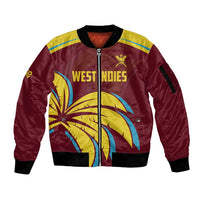 Custom Cricket 2026 West Indies Sleeve Zip Bomber Jacket Windies Go Champions
