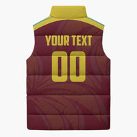 Custom Cricket 2026 West Indies Sleeveless Puffer Jacket Windies Go Champions