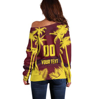 Custom Cricket 2026 West Indies Off Shoulder Sweater WI Tropical Version