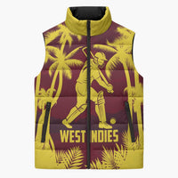 Custom Cricket 2026 West Indies Sleeveless Puffer Jacket WI Tropical Version