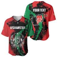 Personalized Afghanistan Baseball Jersey Grunge Style