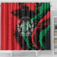 Afghanistan Shower Curtain Grunge Style