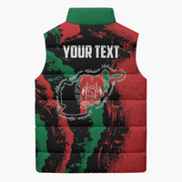 Personalized Afghanistan Sleeveless Puffer Jacket Grunge Style