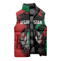 Personalized Afghanistan Sleeveless Puffer Jacket Grunge Style