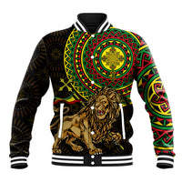 Ethiopia National Day Baseball Jacket Lion Of Judah African Pattern - Wonder Print Shop