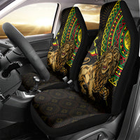 Ethiopia National Day Car Seat Cover Lion Of Judah African Pattern - Wonder Print Shop