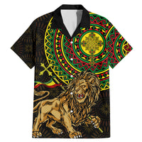 Ethiopia National Day Family Matching Mermaid Dress and Hawaiian Shirt Lion Of Judah African Pattern - Wonder Print Shop