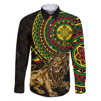 Ethiopia National Day Family Matching Puletasi and Hawaiian Shirt Lion Of Judah African Pattern - Wonder Print Shop