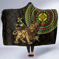 Ethiopia National Day Hooded Blanket Lion Of Judah African Pattern