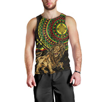 Ethiopia National Day Men Tank Top Lion Of Judah African Pattern - Wonder Print Shop