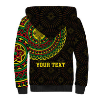 Ethiopia National Day Sherpa Hoodie Lion Of Judah African Pattern - Wonder Print Shop