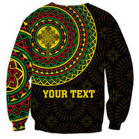 Ethiopia National Day Sweatshirt Lion Of Judah African Pattern - Wonder Print Shop