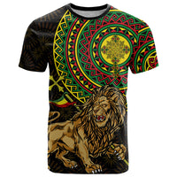Ethiopia National Day T Shirt Lion Of Judah African Pattern - Wonder Print Shop