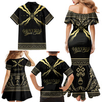 Assyria Empire Family Matching Mermaid Dress and Hawaiian Shirt Assyrian Mythological Spirit - Wonder Print Shop
