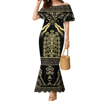 Assyria Empire Family Matching Mermaid Dress and Hawaiian Shirt Assyrian Mythological Spirit - Wonder Print Shop