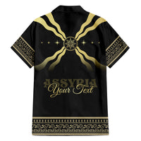 Assyria Empire Family Matching Off The Shoulder Long Sleeve Dress and Hawaiian Shirt Assyrian Mythological Spirit - Wonder Print Shop