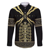 Assyria Empire Family Matching Off The Shoulder Long Sleeve Dress and Hawaiian Shirt Assyrian Mythological Spirit - Wonder Print Shop