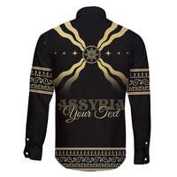 Assyria Empire Family Matching Off The Shoulder Long Sleeve Dress and Hawaiian Shirt Assyrian Mythological Spirit - Wonder Print Shop