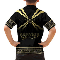 Assyria Empire Family Matching Off Shoulder Short Dress and Hawaiian Shirt Assyrian Mythological Spirit - Wonder Print Shop