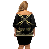 Assyria Empire Family Matching Off Shoulder Short Dress and Hawaiian Shirt Assyrian Mythological Spirit - Wonder Print Shop